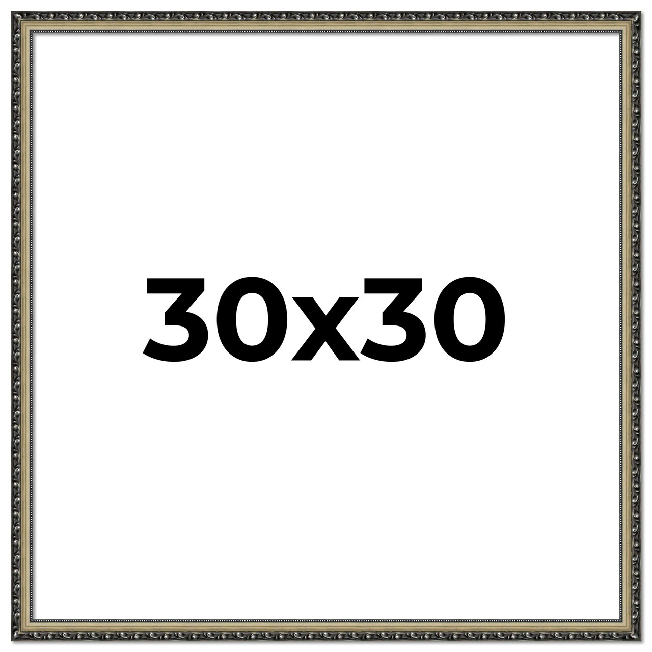 30x30 Museum-Quality Picture Frame with UV-Resistant Acrylic & Acid-Free Backing, Available in 4 Finishes - Gold, Silver, Bronze, and Black